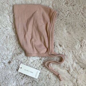 Quincy Mae Blush Knit Baby Bonnet